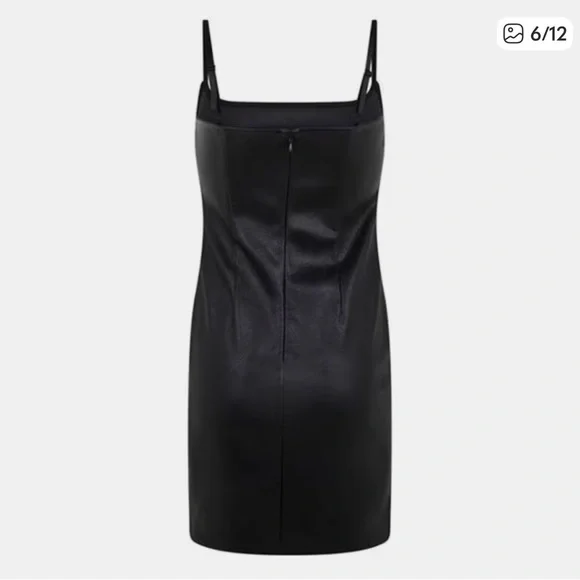 Good American Black Faux Leather Mini Dress - Picture 5 of 6